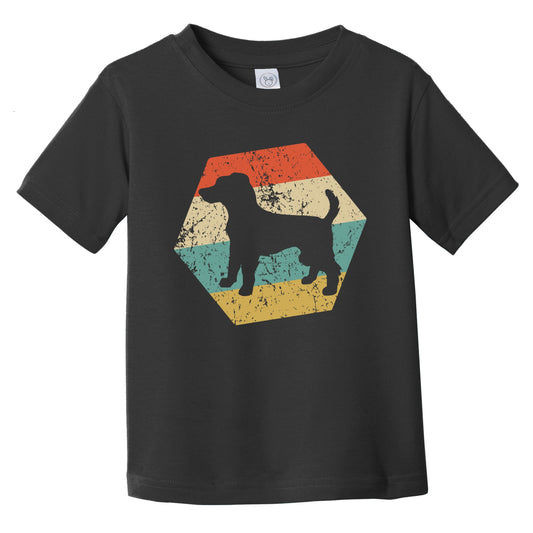 Parson Russell Terrier Dog Breed Retro Distressed Hexagon Infant Toddler T-Shirt