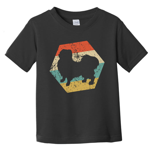 Pekingese Dog Breed Retro Distressed Hexagon Infant Toddler T-Shirt