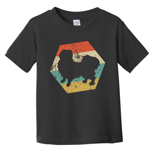 Pekingese Dog Breed Retro Distressed Hexagon Infant Toddler T-Shirt