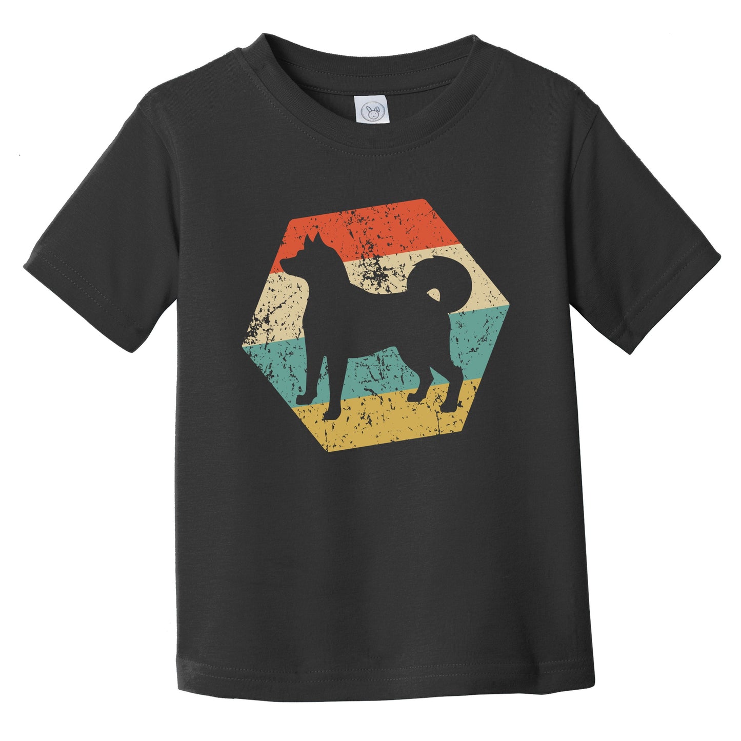 Shiba Inu Dog Breed Retro Distressed Hexagon Infant Toddler T-Shirt