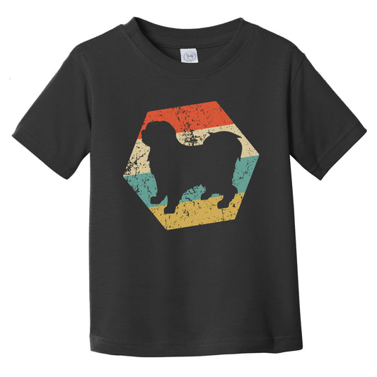 Tibetan Terrier Dog Breed Retro Distressed Hexagon Infant Toddler T-Shirt