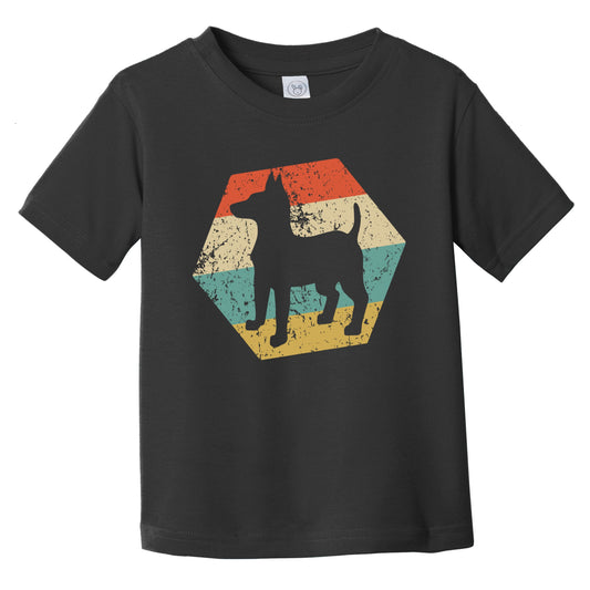 Toy Fox Terrier Dog Breed Retro Distressed Hexagon Infant Toddler T-Shirt