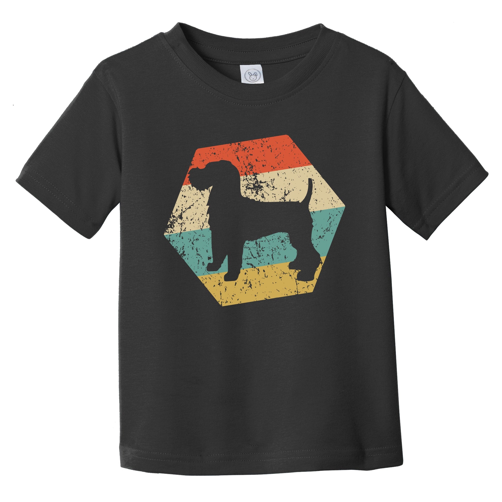 Welsh Terrier Dog Breed Retro Distressed Hexagon Infant Toddler T-Shirt