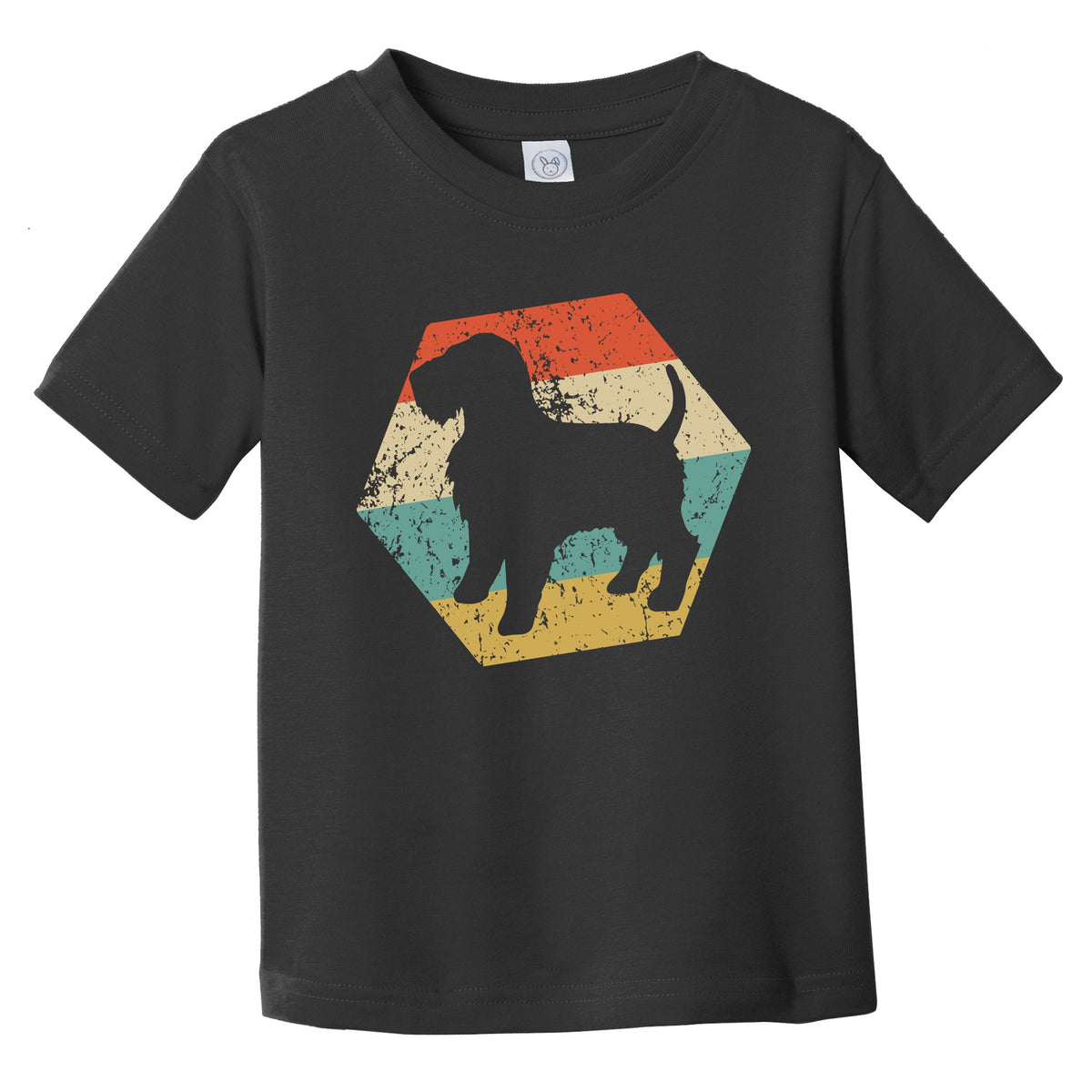Wheaten Terrier Dog Breed Retro Distressed Hexagon Infant Toddler T-Shirt