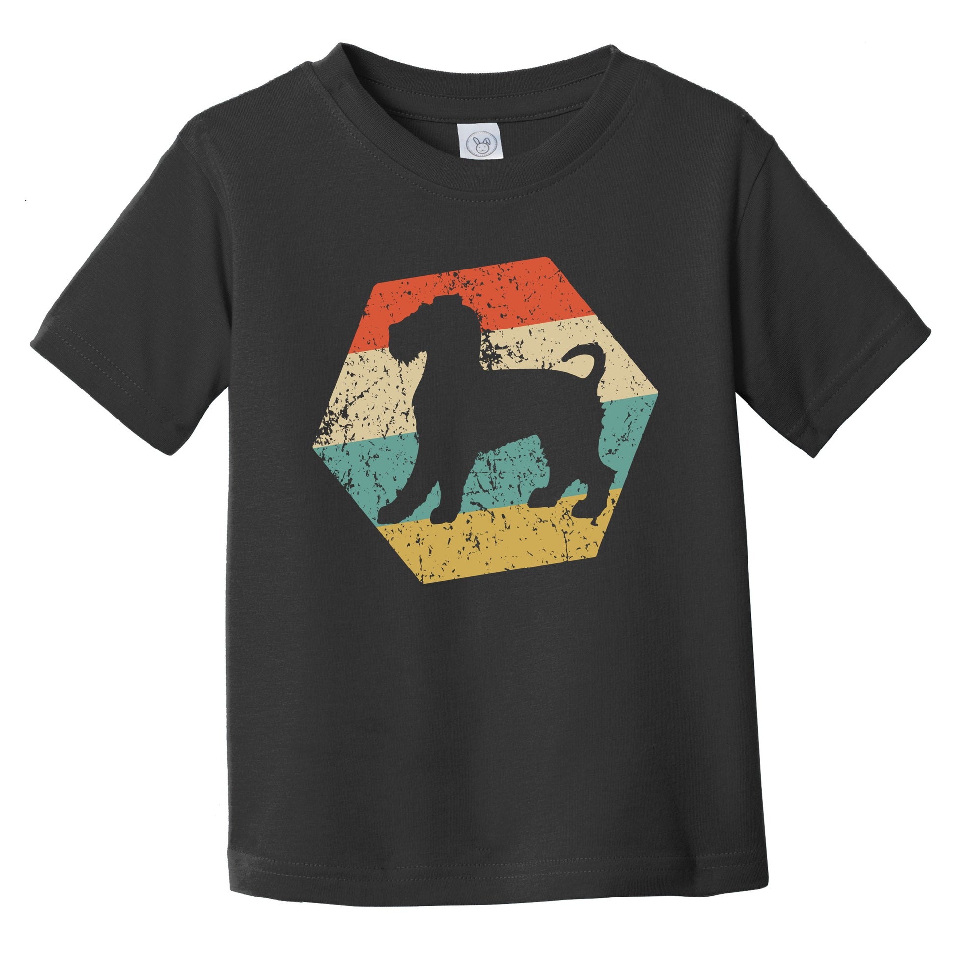 Wire Fox Terrier Dog Breed Retro Distressed Hexagon Infant Toddler T-Shirt