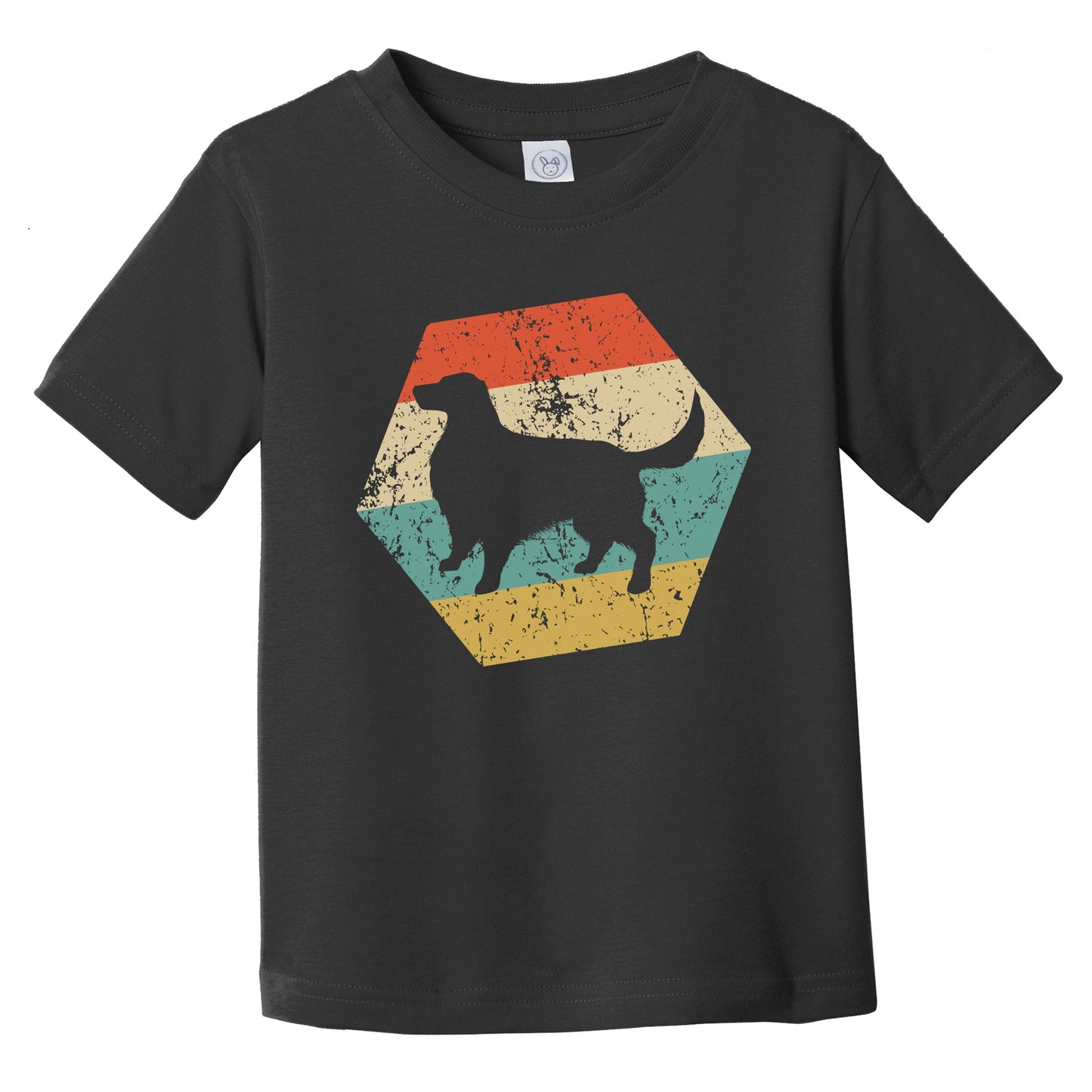 Irish Setter Dog Breed Retro Distressed Hexagon Infant Toddler T-Shirt