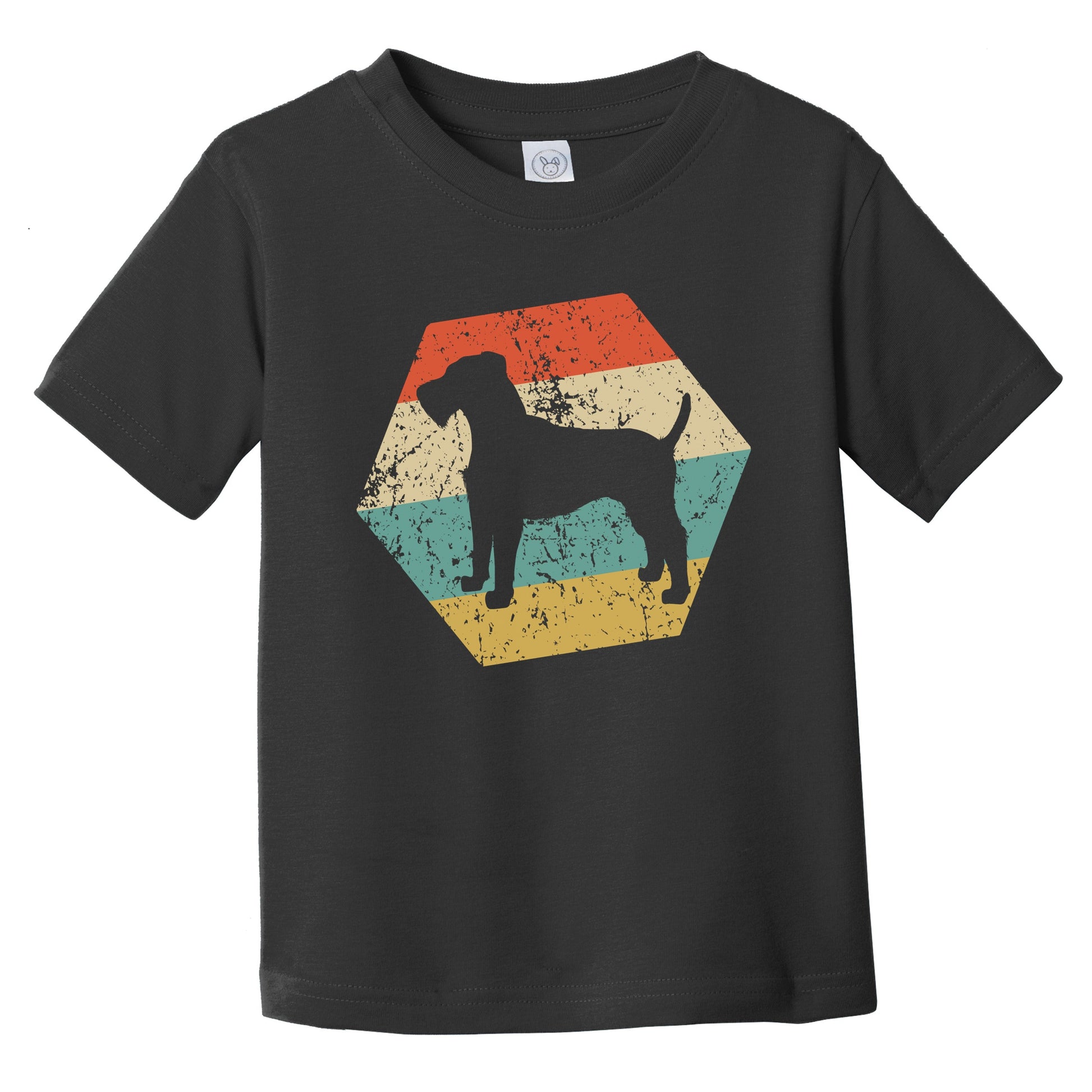 Irish Terrier Dog Breed Retro Distressed Hexagon Infant Toddler T-Shirt