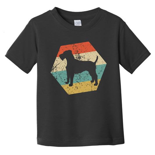 Irish Terrier Dog Breed Retro Distressed Hexagon Infant Toddler T-Shirt