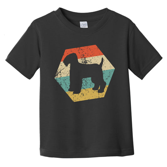 Kerry Blue Terrier Dog Breed Retro Distressed Hexagon Infant Toddler T-Shirt