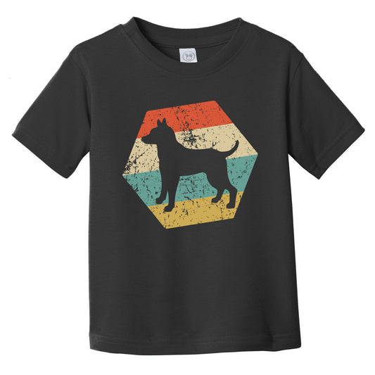 Rat Terrier Dog Breed Retro Distressed Hexagon Infant Toddler T-Shirt