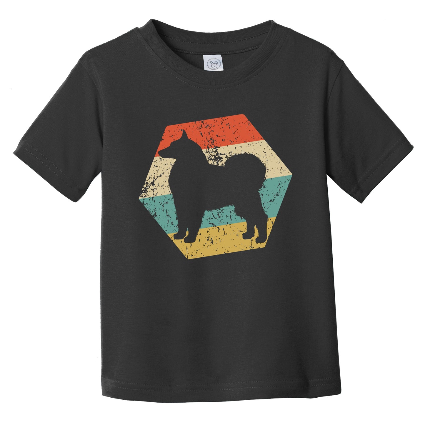 Samoyed Dog Breed Retro Distressed Hexagon Infant Toddler T-Shirt