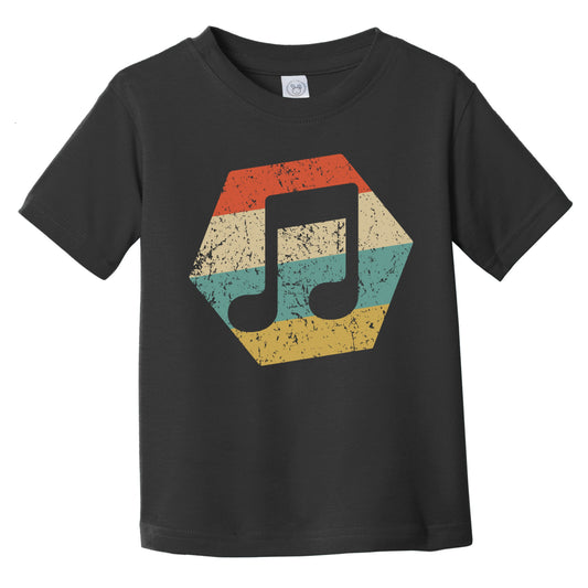Music Note Retro Distressed Hexagon Eighth Notes Infant Toddler T-Shirt