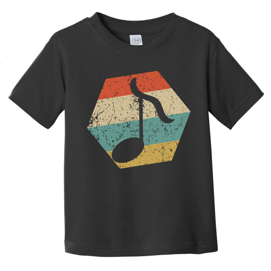 Music Note Retro Distressed Hexagon Eighth Note Infant Toddler T-Shirt