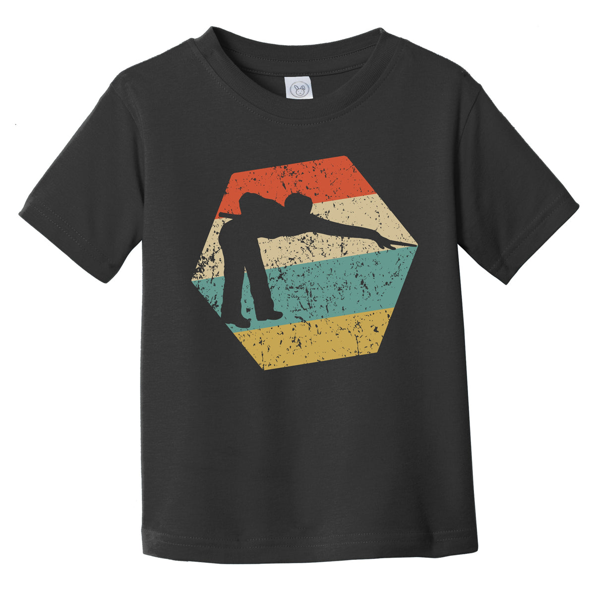 Pool Player Retro Distressed Hexagon Billiards Infant Toddler T-Shirt