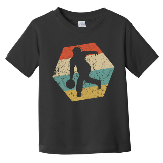 Bowler Retro Distressed Hexagon Bowling Infant Toddler T-Shirt