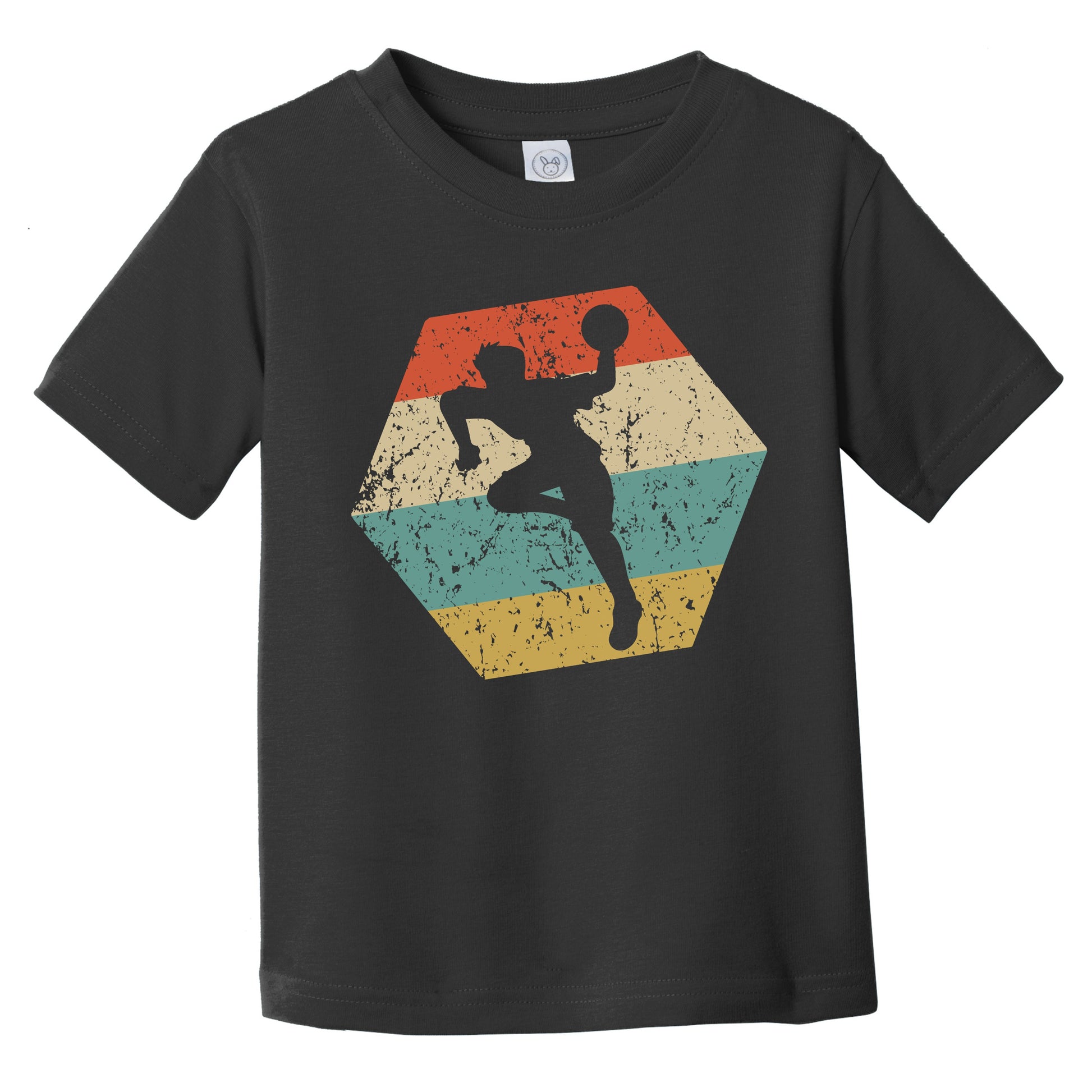 Dodgeball Player Retro Distressed Hexagon Dodgeball Infant Toddler T-Shirt
