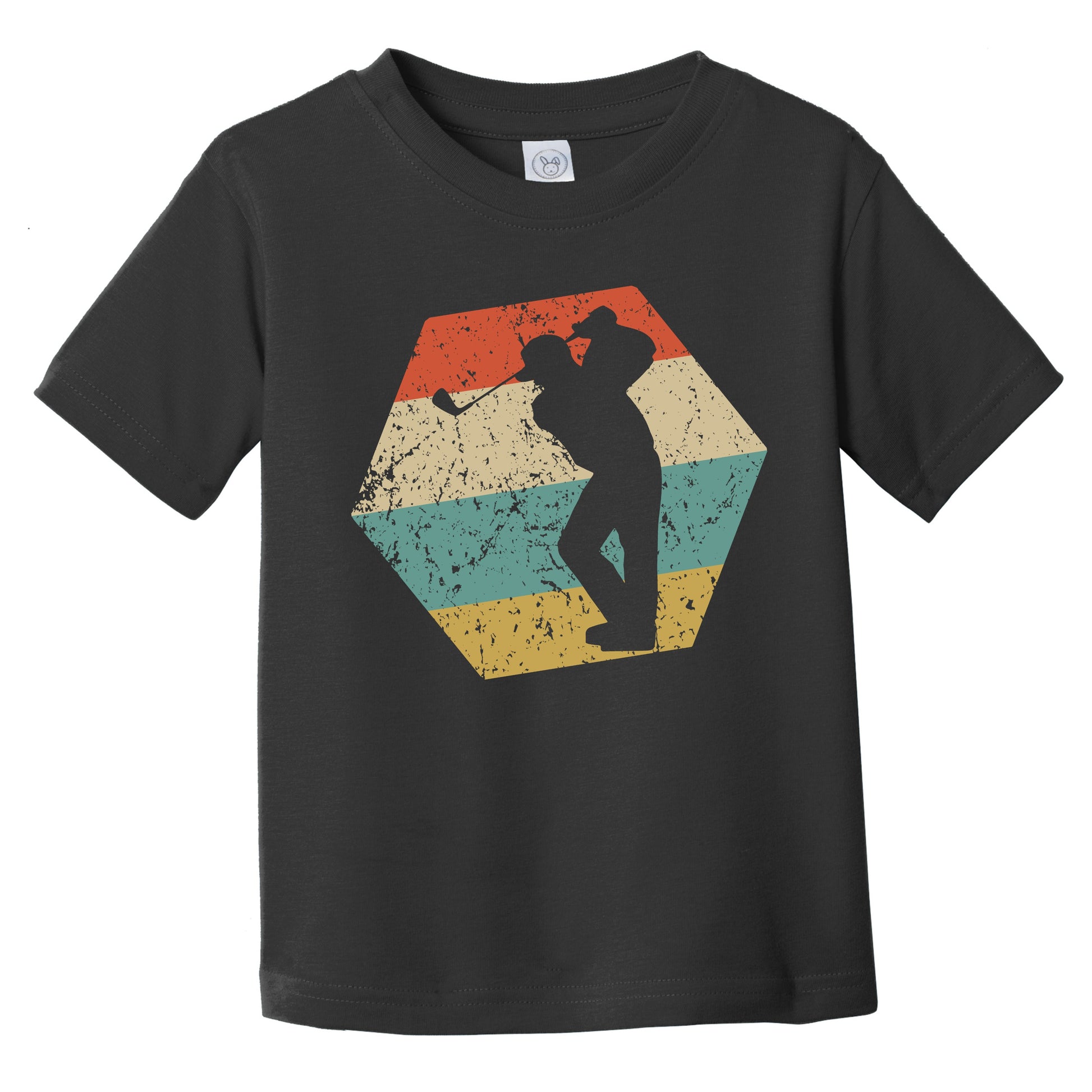 Golf Retro Distressed Hexagon Golfer Infant Toddler T-Shirt