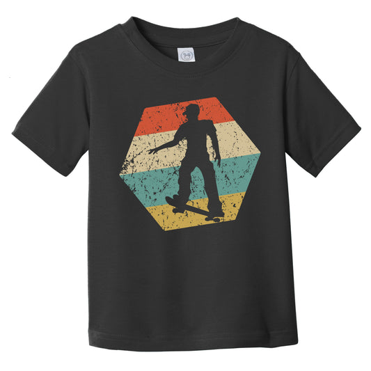 Skateboarding Retro Distressed Hexagon Skateboarder Infant Toddler T-Shirt