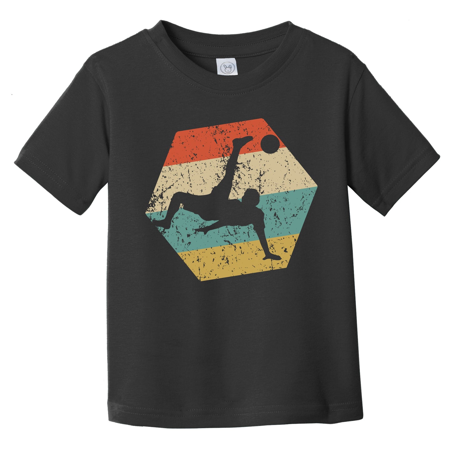 Soccer Retro Distressed Hexagon Soccer Kick Infant Toddler T-Shirt