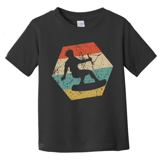 Wakeboarding Retro Distressed Hexagon Wakeboarder Infant Toddler T-Shirt