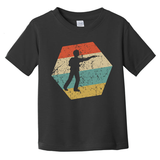 Darts Player Retro Distressed Hexagon Darts Infant Toddler T-Shirt