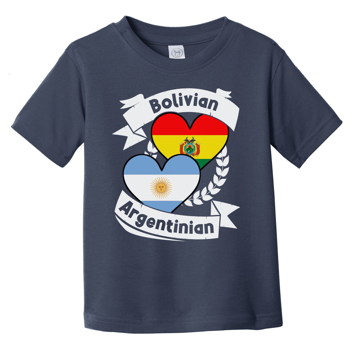 Bolivian Argentinian Heart Flags Bolivia Argentina Infant Toddler T-Shirt