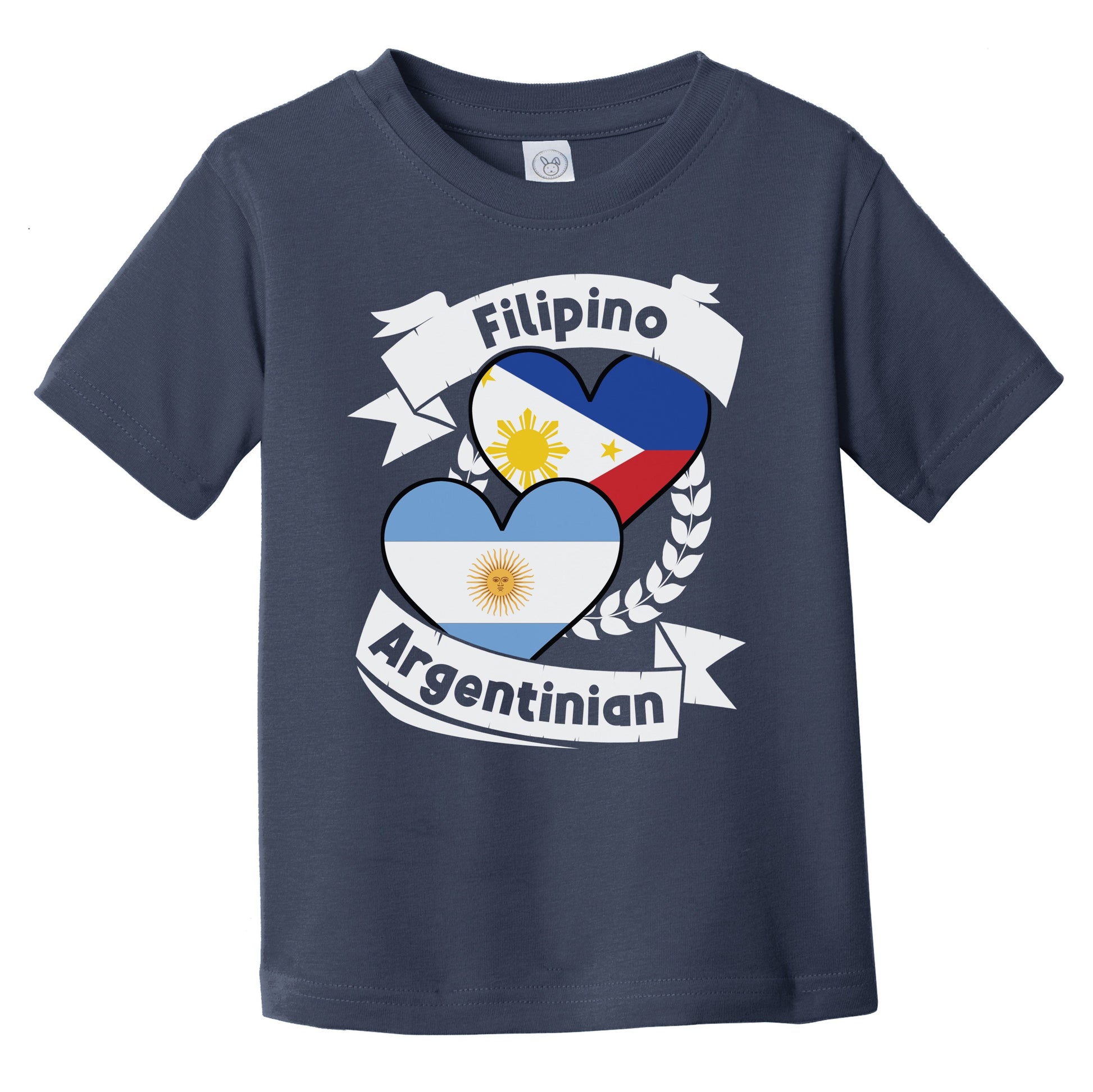 Filipino Argentinian Heart Flags Philippines Argentina Infant Toddler T-Shirt