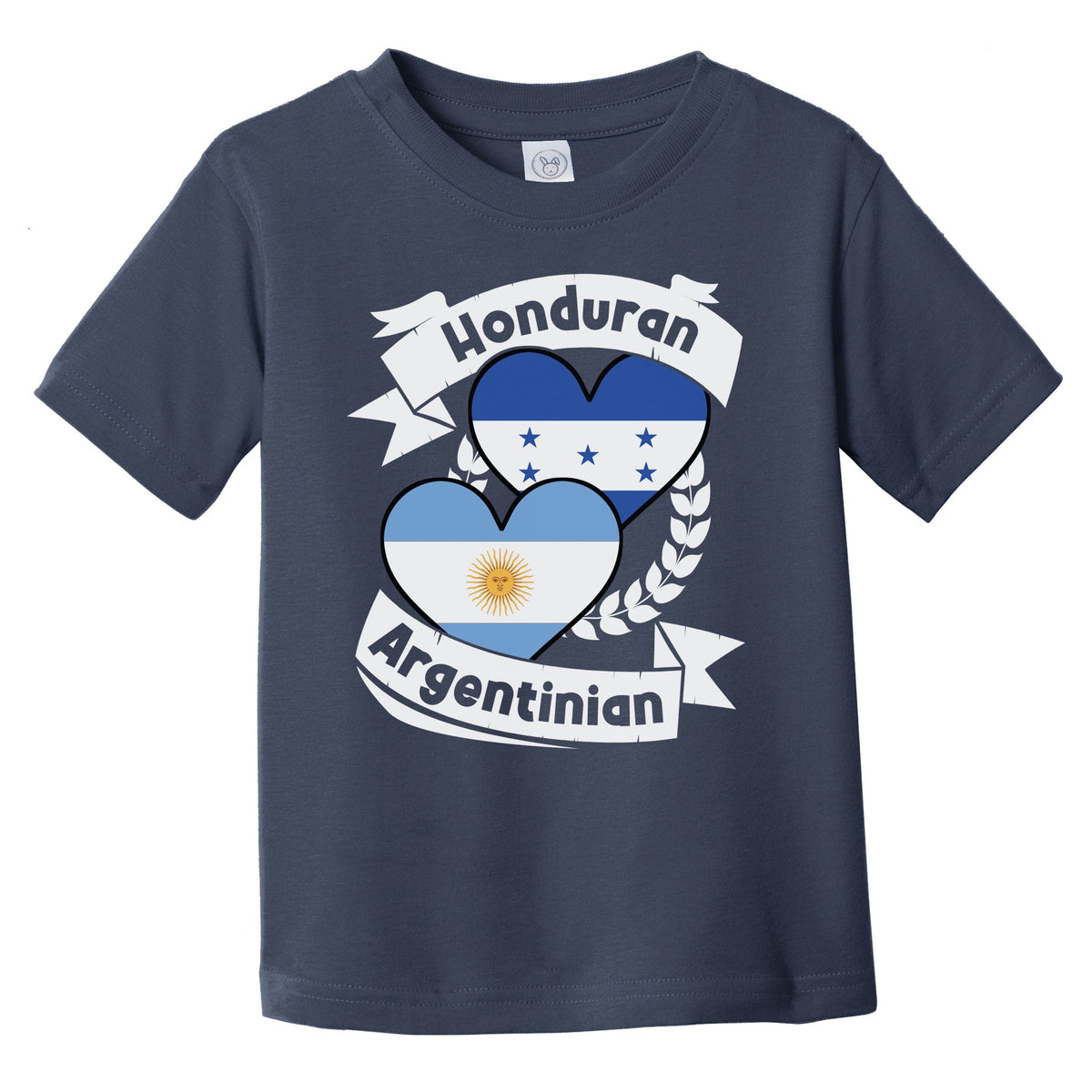 Honduran Argentinian Heart Flags Honduras Argentina Infant Toddler T-Shirt