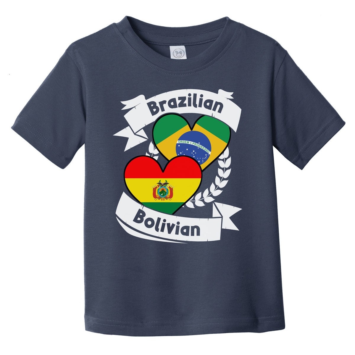 Brazilian Bolivian Heart Flags Brazil Bolivia Infant Toddler T-Shirt