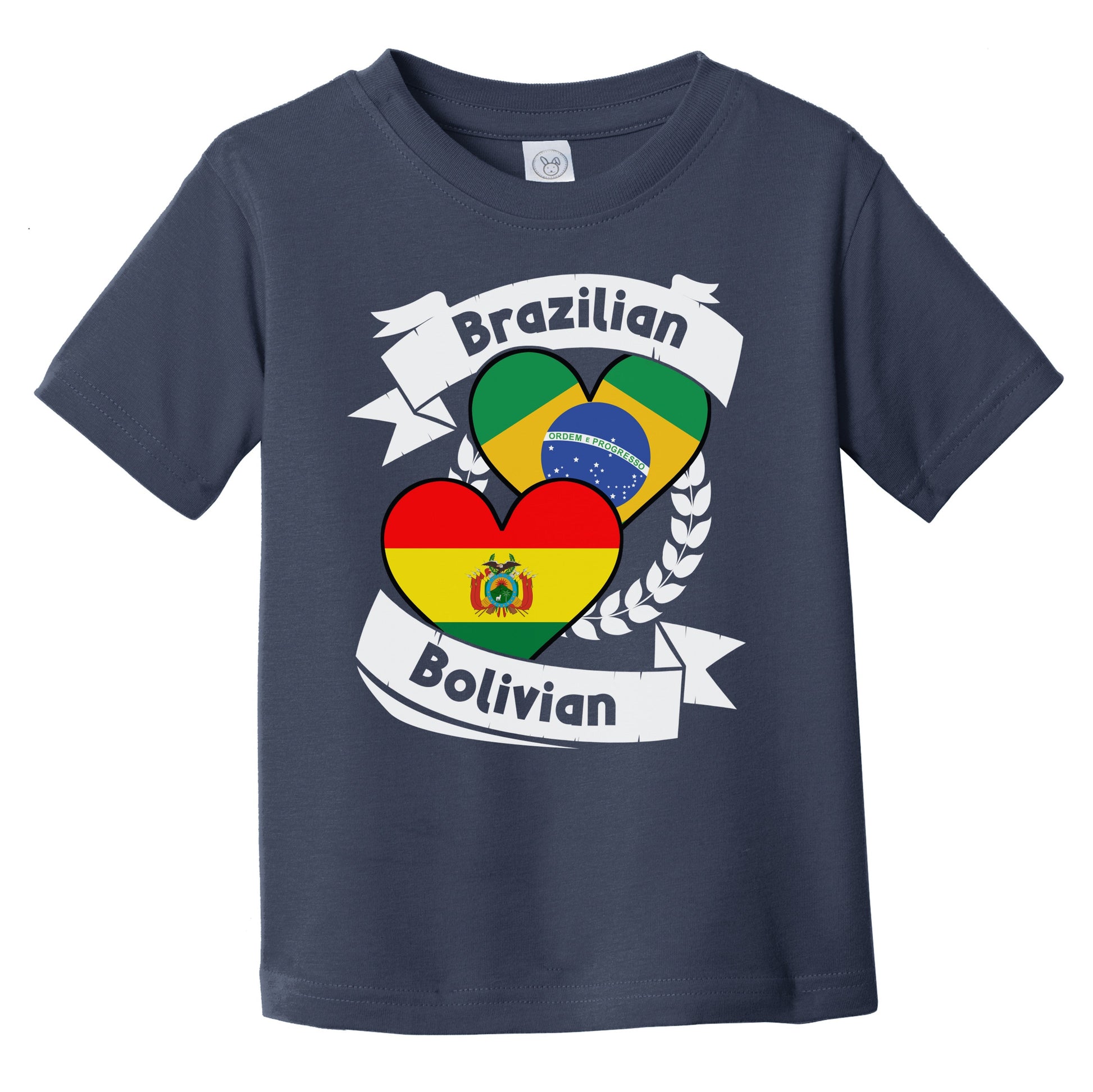 Brazilian Bolivian Heart Flags Brazil Bolivia Infant Toddler T-Shirt