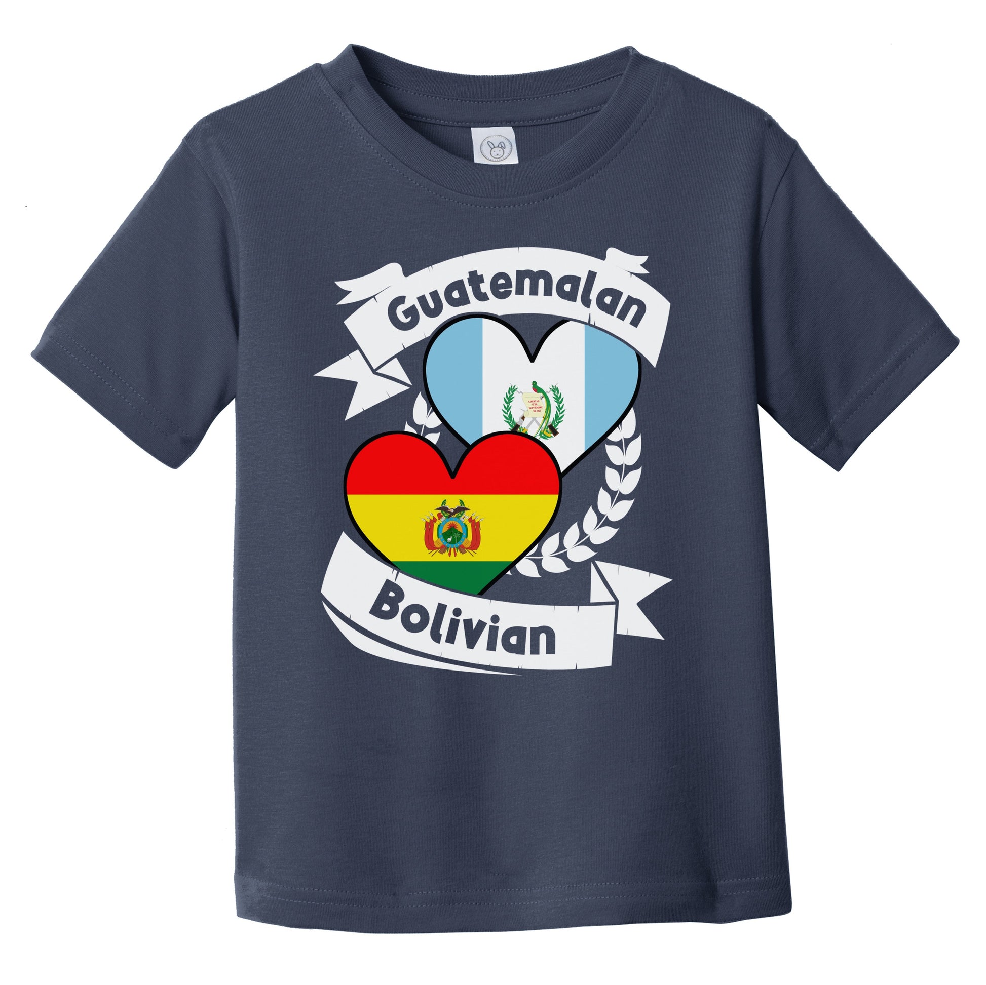Guatemalan Bolivian Heart Flags Guatemala Bolivia Infant Toddler T-Shirt