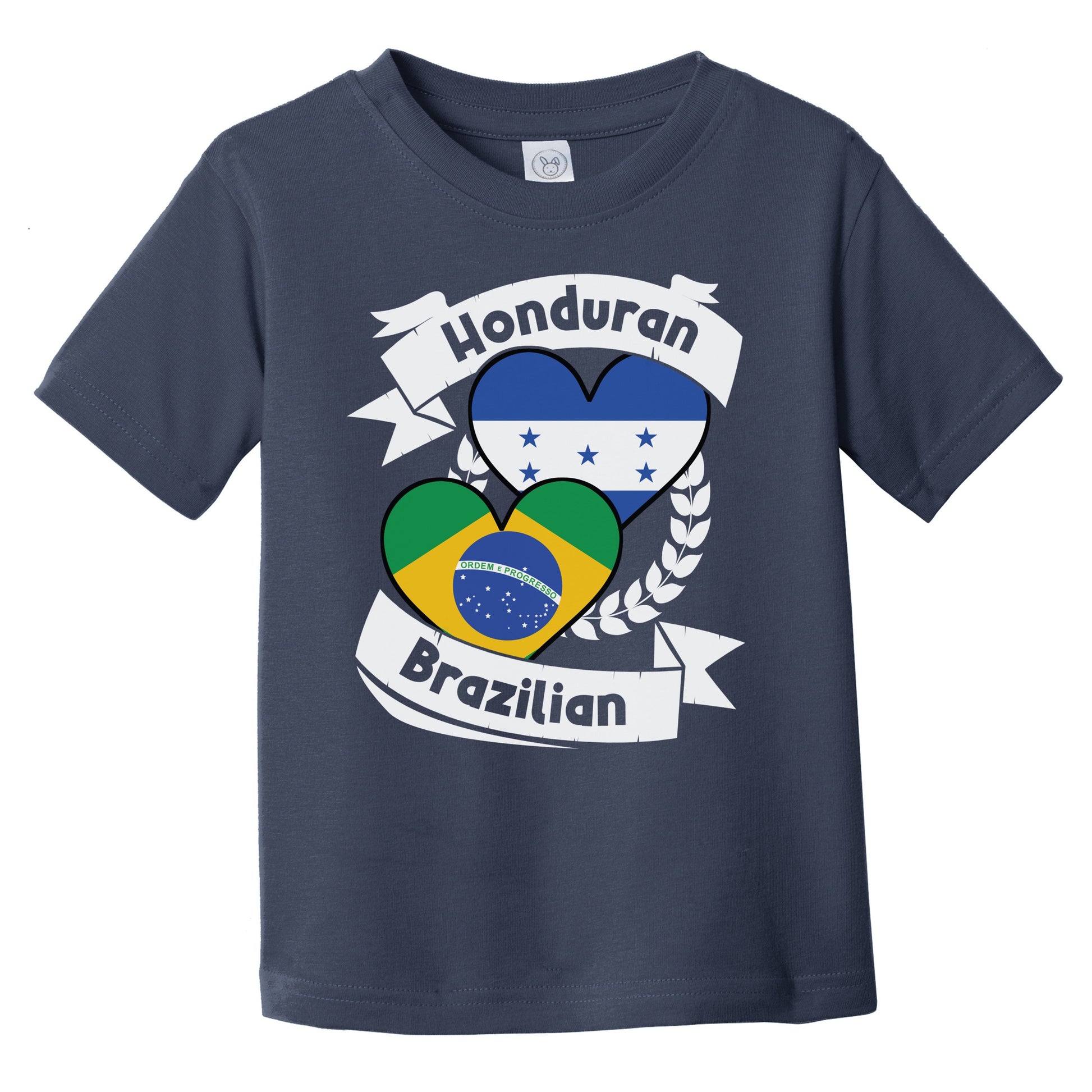 Honduran Brazilian Heart Flags Honduras Brazil Infant Toddler T-Shirt