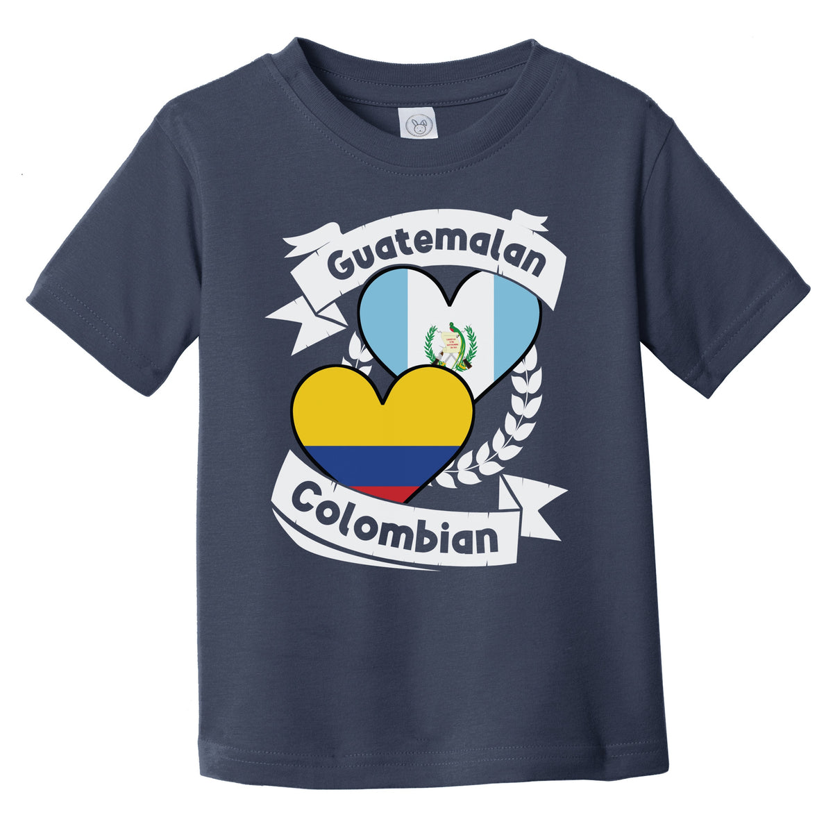 Guatemalan Colombian Heart Flags Guatemala Colombia Infant Toddler T-Shirt