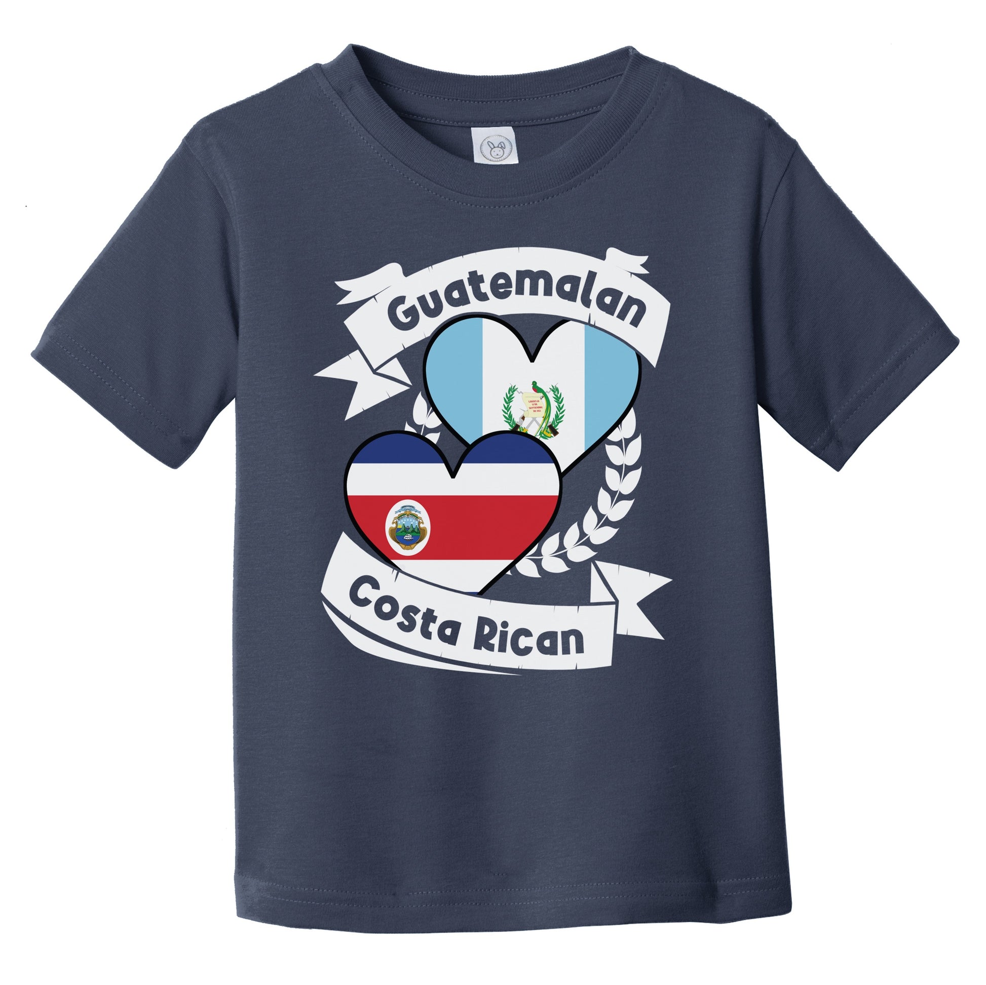 Guatemalan Costa Rican Heart Flags Guatemala Costa Rica Infant Toddler T-Shirt