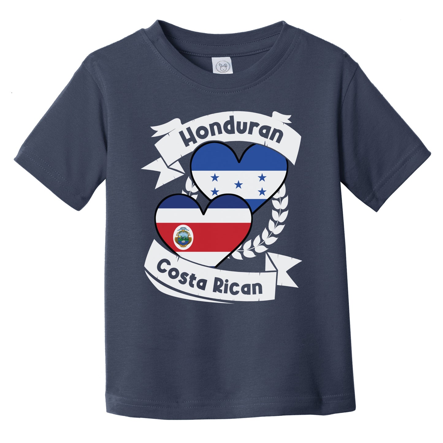 Honduran Costa Rican Heart Flags Honduras Costa Rica Infant Toddler T-Shirt