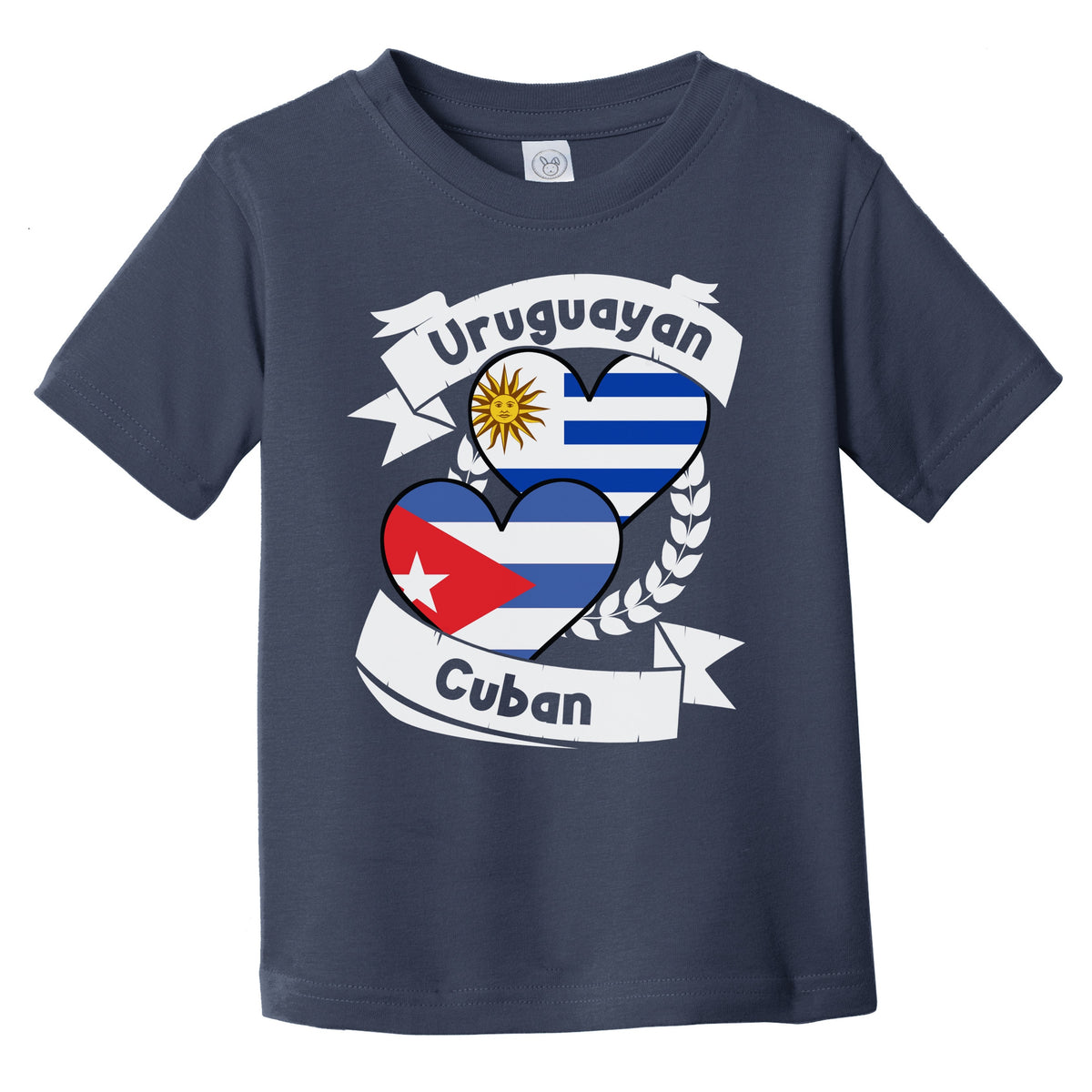 Uruguayan Cuban Heart Flags Uruguay Cuba Infant Toddler T-Shirt