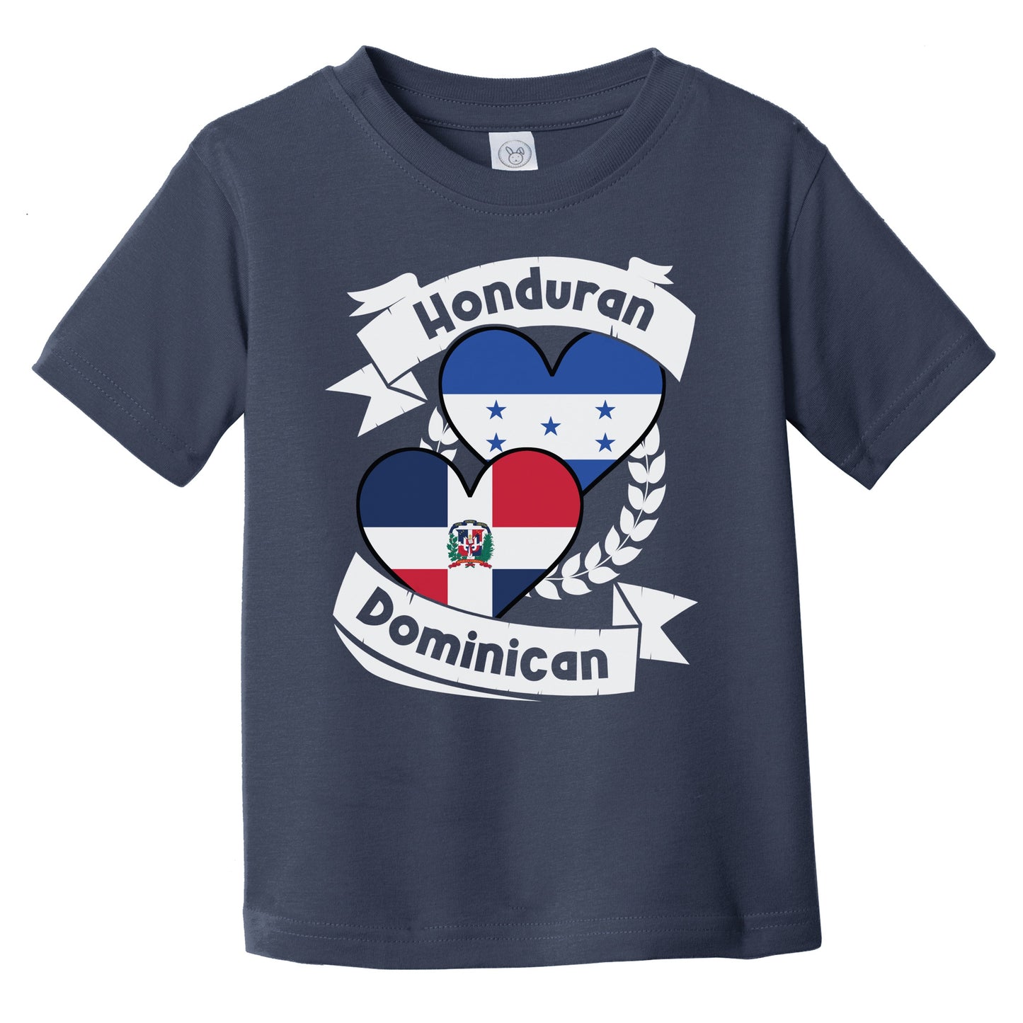 Honduran Dominican Heart Flags Honduras Dominican Republic Infant Toddler T-Shirt