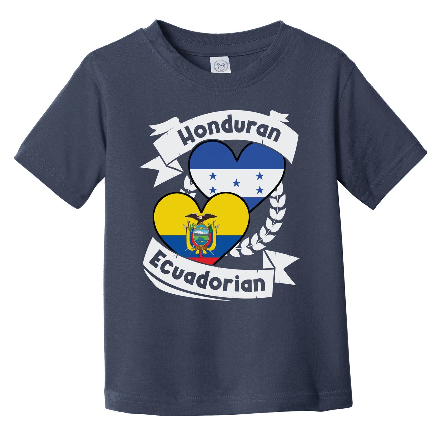 Honduran Ecuadorian Heart Flags Honduras Ecuador Infant Toddler T-Shirt