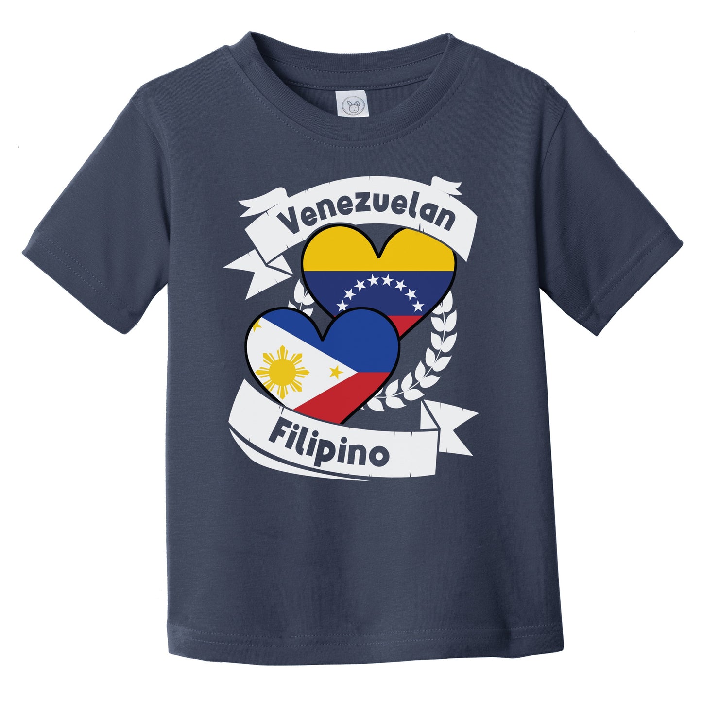 Venezuelan Filipino Heart Flags Venezuela Philippines Infant Toddler T-Shirt