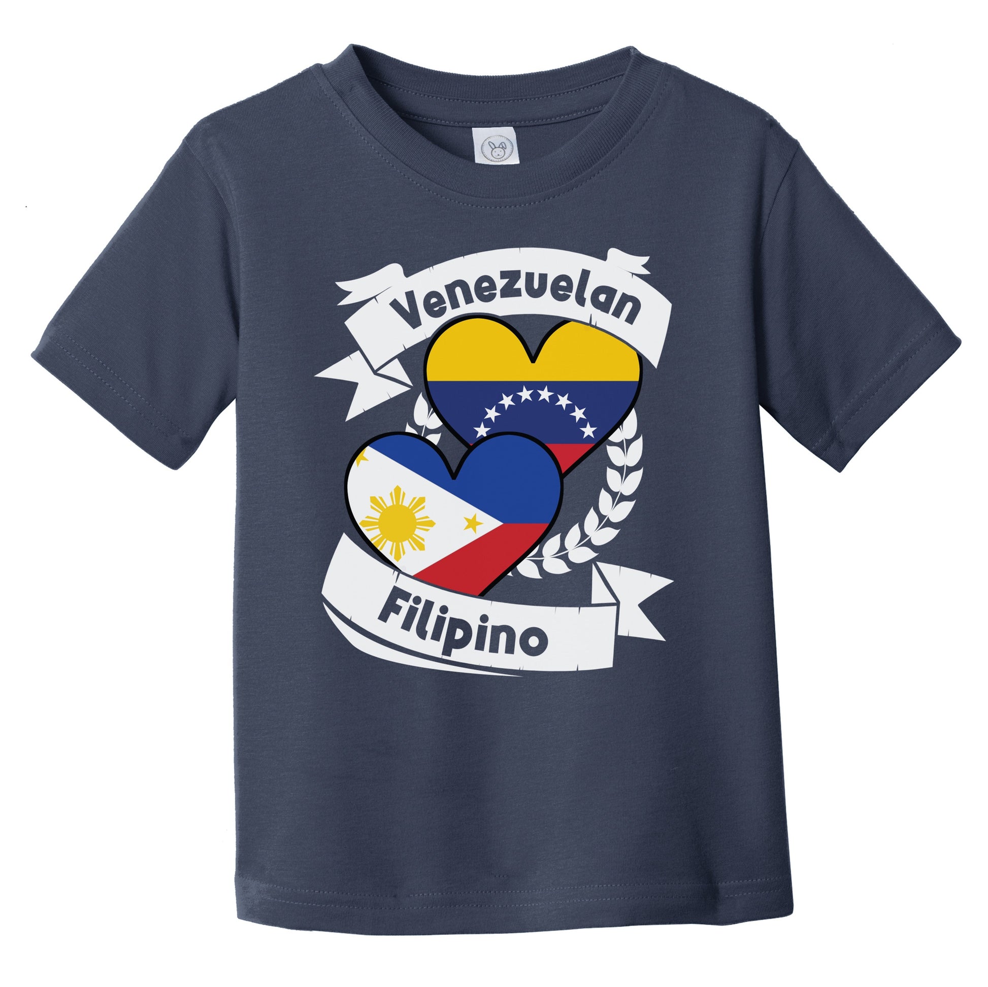 Venezuelan Filipino Heart Flags Venezuela Philippines Infant Toddler T-Shirt
