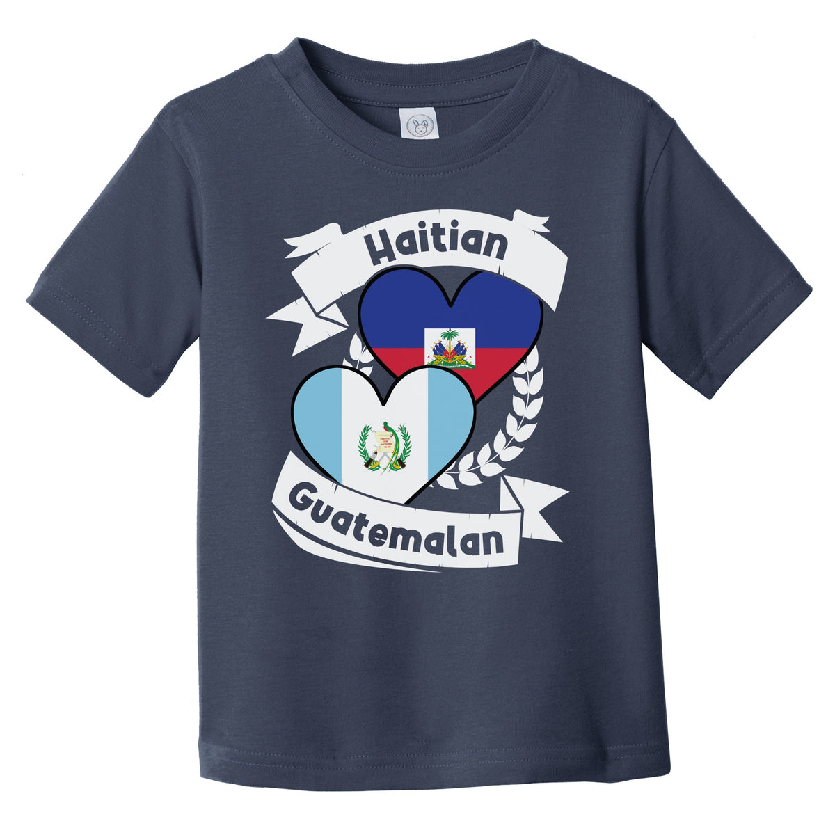 Haitian Guatemalan Heart Flags Haiti Guatemala Infant Toddler T-Shirt