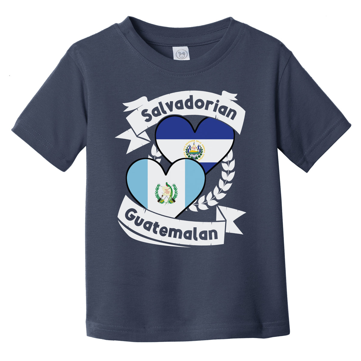 Salvadorian Guatemalan Heart Flags El Salvador Guatemala Infant Toddler T-Shirt