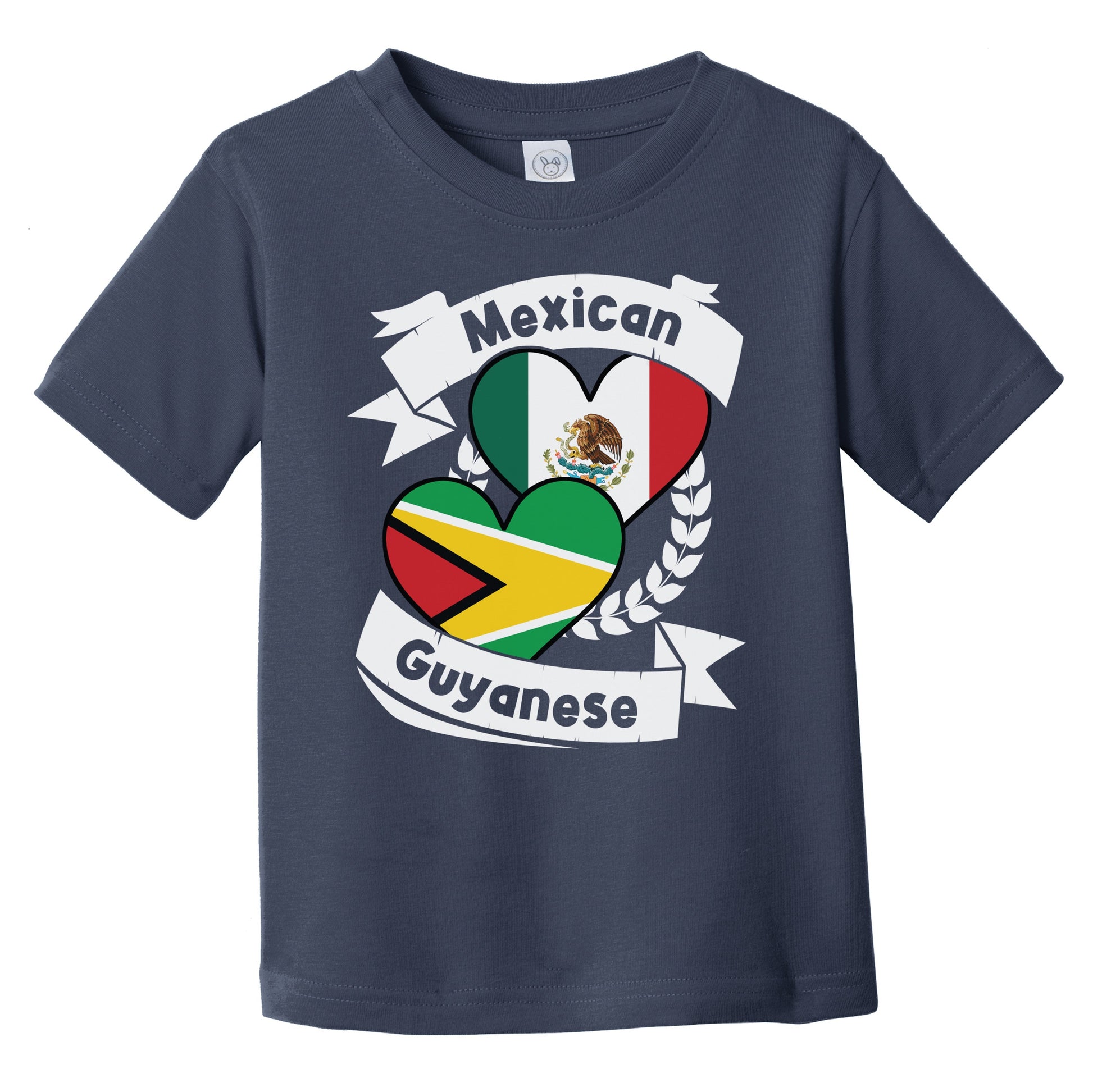 Mexican Guyanese Heart Flags Mexico Guyana Infant Toddler T-Shirt