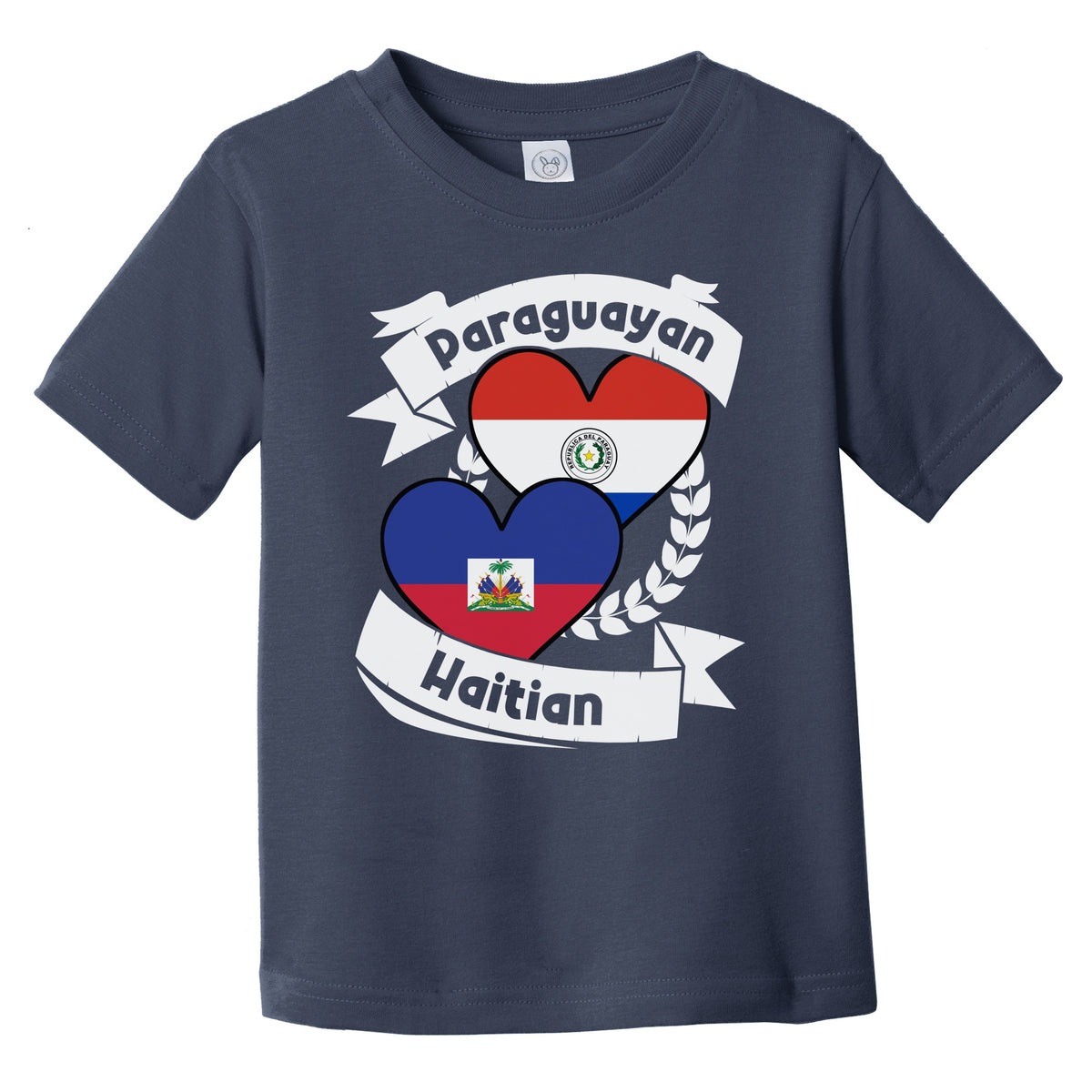 Paraguayan Haitian Heart Flags Paraguay Haiti Infant Toddler T-Shirt