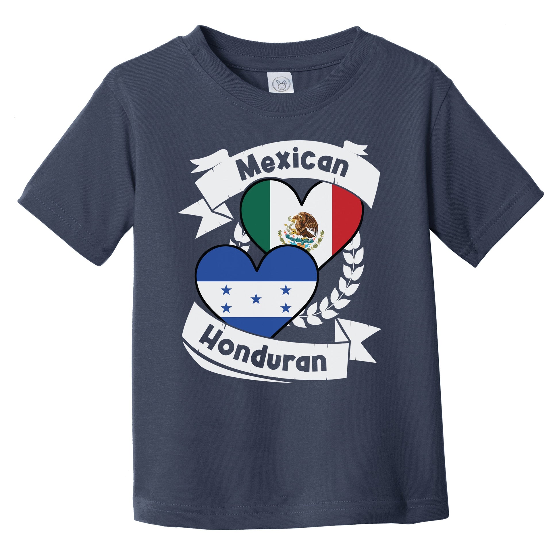 Mexican Honduran Heart Flags Mexico Honduras Infant Toddler T-Shirt