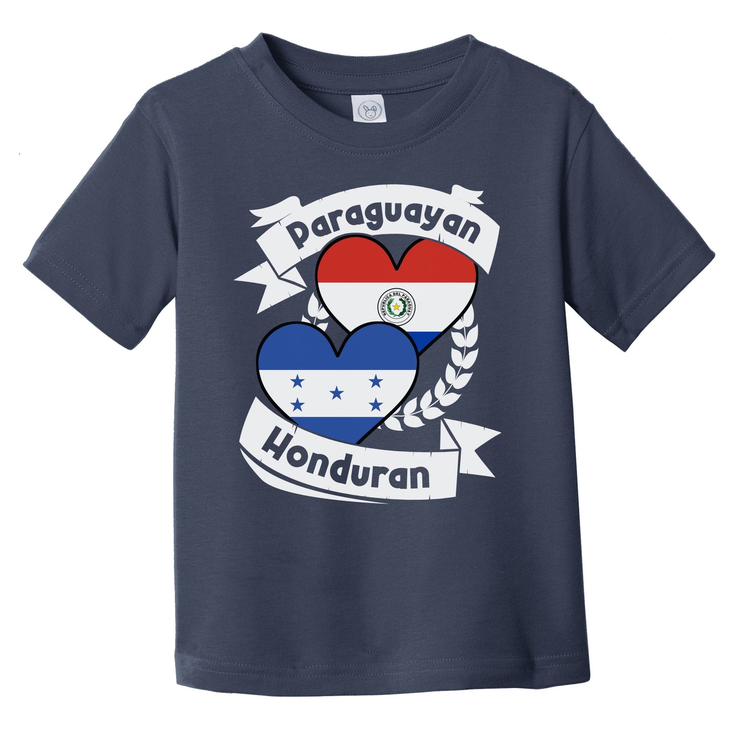 Paraguayan Honduran Heart Flags Paraguay Honduras Infant Toddler T-Shirt