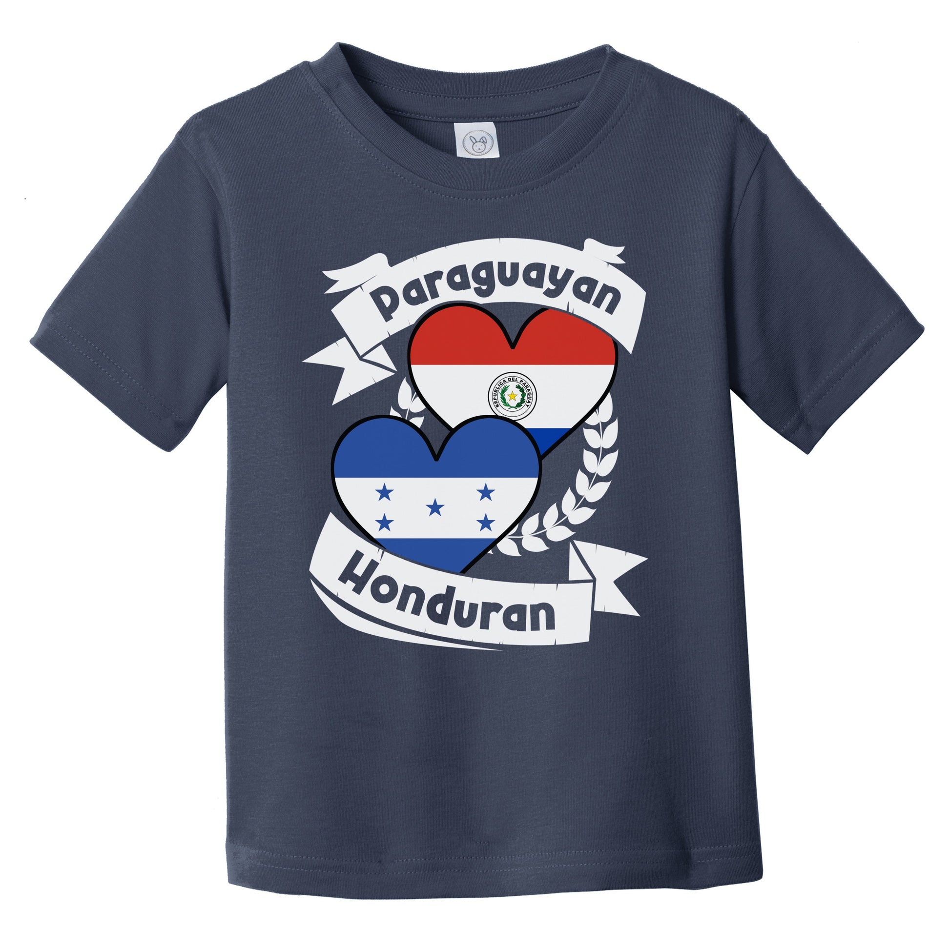 Paraguayan Honduran Heart Flags Paraguay Honduras Infant Toddler T-Shirt