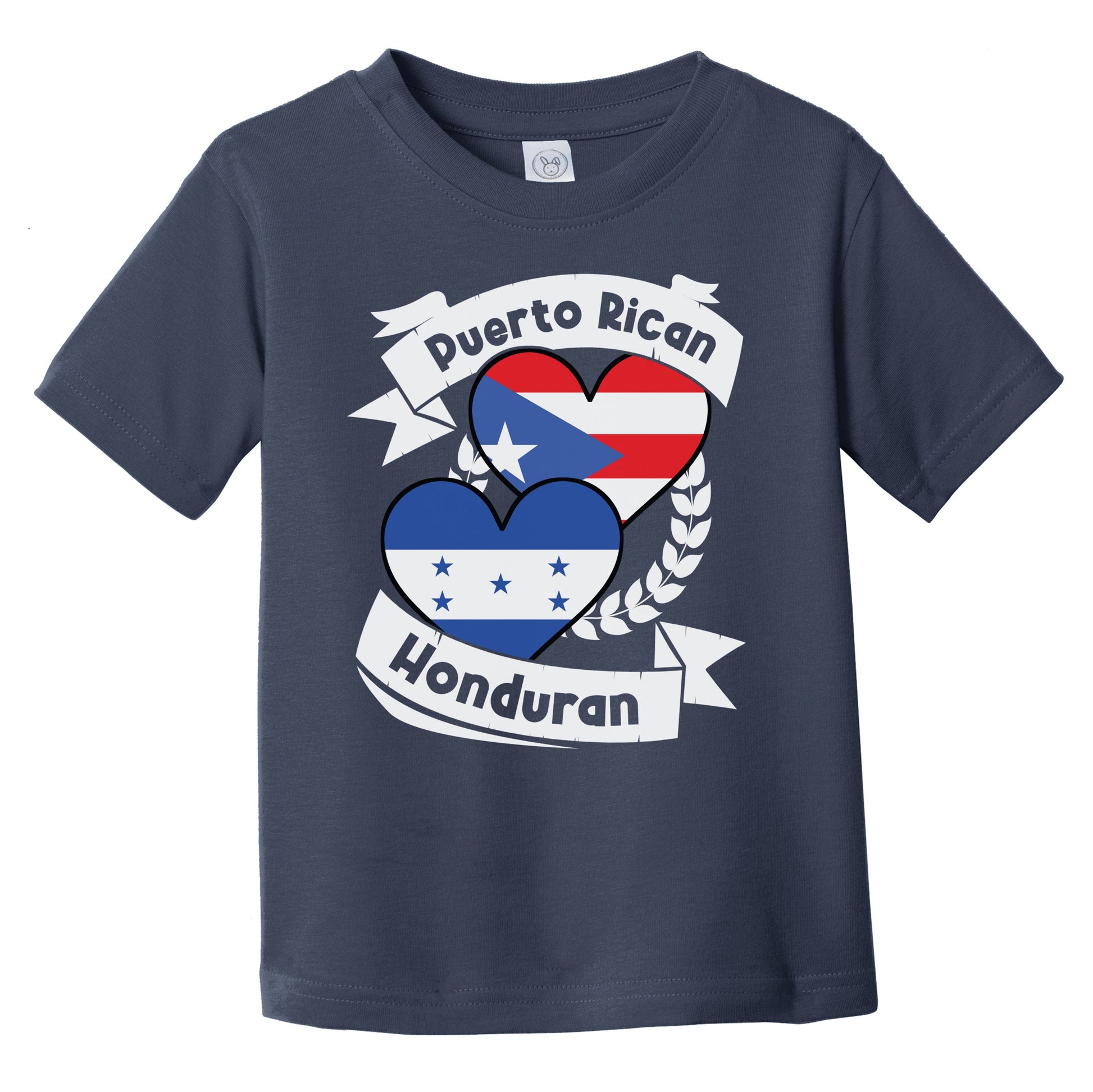 Puerto Rican Honduran Heart Flags Puerto Rico Honduras Infant Toddler T-Shirt