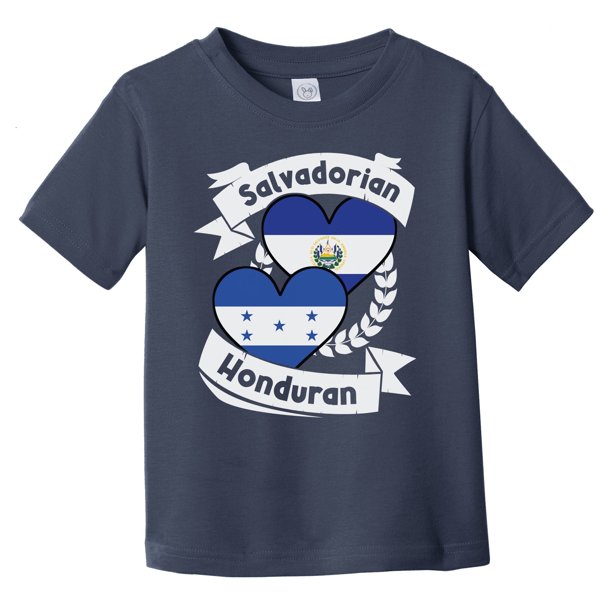 Salvadorian Honduran Heart Flags El Salvador Honduras Infant Toddler T-Shirt