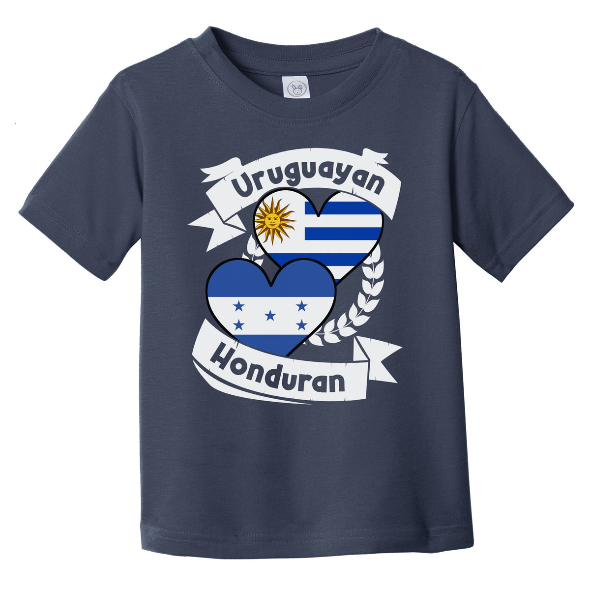 Uruguayan Honduran Heart Flags Uruguay Honduras Infant Toddler T-Shirt